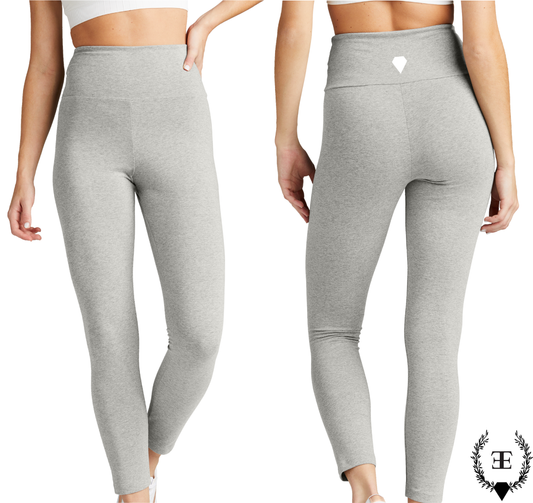 High Waisted Leggings Grey Diamond