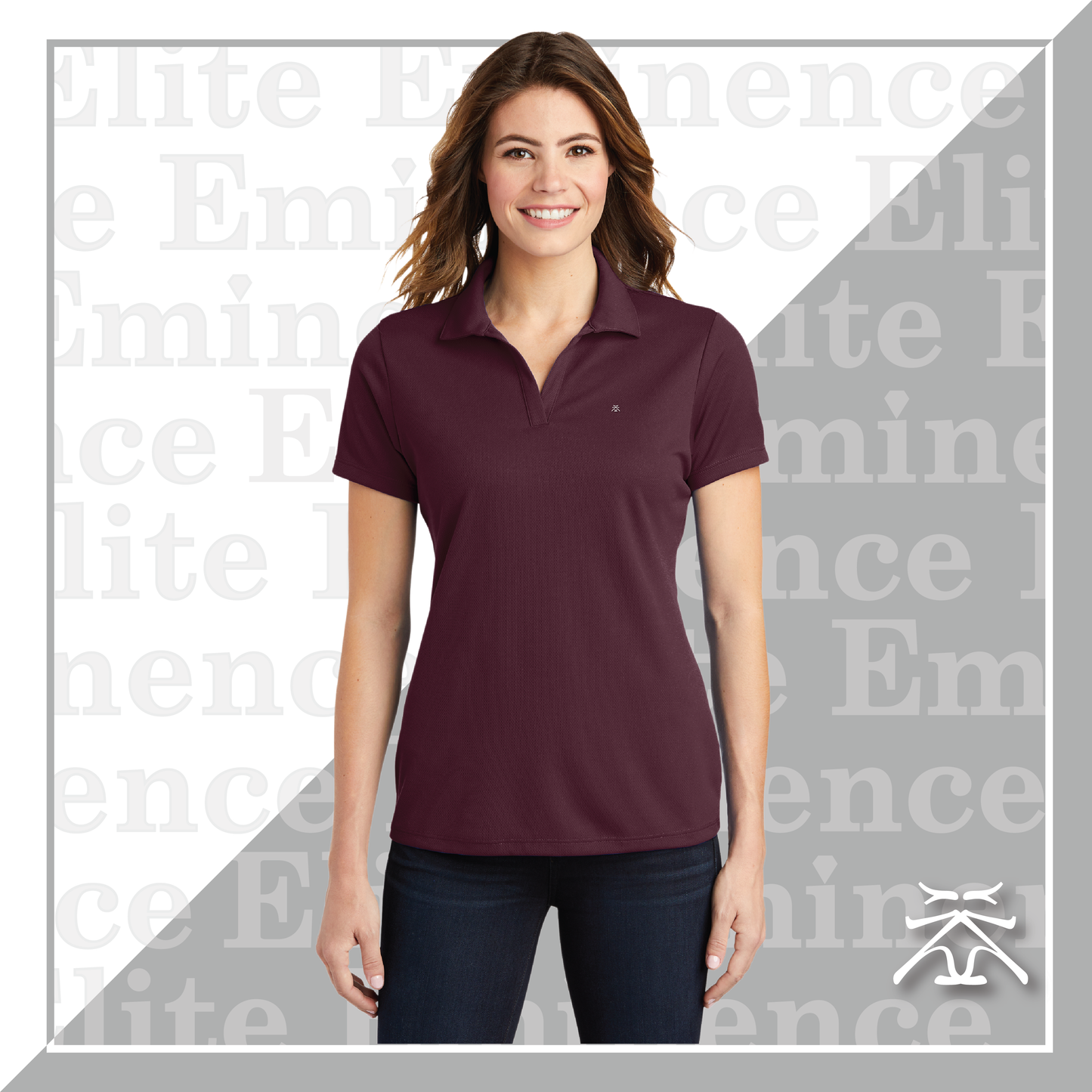 Women's Open Collar Polo