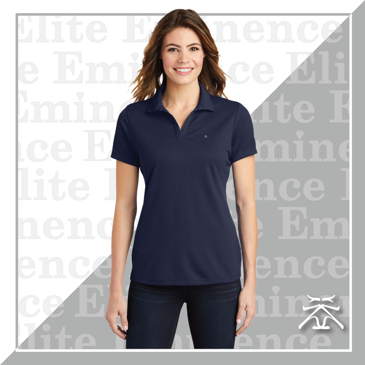 Women's Open Collar Polo