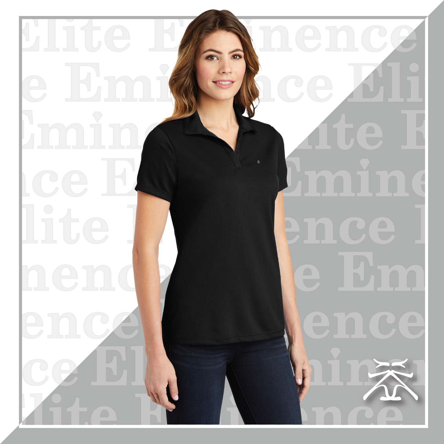 Women's Open Collar Polo